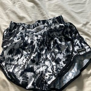 black and white shorts